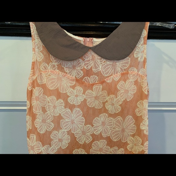 Womens Floral Dress W Peter Pan Collar Size M - Picture 6 of 8